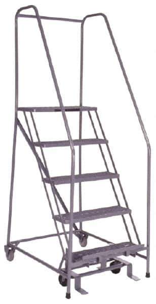 Cotterman - 80" 5 Step Ladder - 350 Lb Capacity, 50" Platform Height, 30" Base Width x 40" Depth, Grip Strut - Apex Tool & Supply