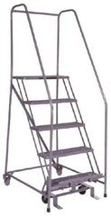 Cotterman - 80" 5 Step Ladder - 350 Lb Capacity, 50" Platform Height, 30" Base Width x 40" Depth, Grip Strut - Apex Tool & Supply