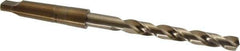 Chicago-Latrobe - 1/2", 2MT 135° Point Cobalt Taper Shank Drill Bit - Oxide/Gold Finish, 4-3/8" Flute Length, 8-1/4" OAL, Spiral Flute, Series 510 - Apex Tool & Supply