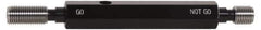 SPI - #2-64, Class 3B, Double End Plug Thread Go/No Go Gage - Steel, Size 000 Handle Included - Apex Tool & Supply