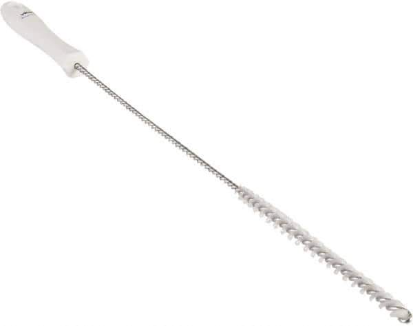 Vikan - 0.4" Diam Polyester Valve Brush - 19-5/8" OAL, 5-11/16" Head Length, Polypropylene & Stainless Steel Handle - Apex Tool & Supply