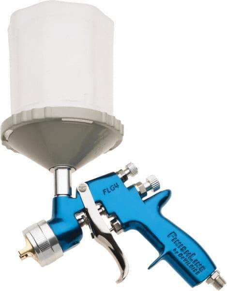 DeVilbiss - Gravity Feed High Volume/Low Pressure Paint Spray Gun - 24 oz Capacity, 100 Max psi, 9.9 to 40 CFM, For Enamels, Epoxies, Lacquers, Polyurethanes, Primers, Sealers, Stains, Thinned Latex, Varnishes - Apex Tool & Supply