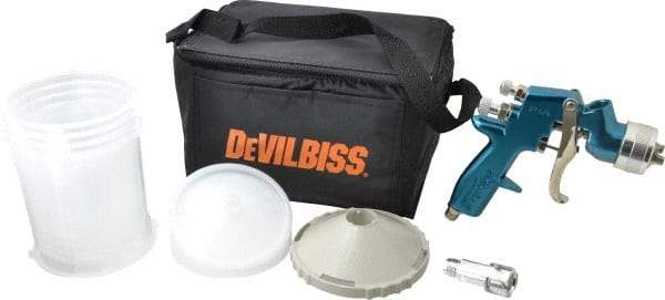 DeVilbiss - Gravity Feed Paint Spray Gun - 24 oz Capacity, 100 Max psi, 9.9 to 40 CFM, For Enamels, Epoxies, Lacquers, Polyurethanes, Primers, Sealers, Stains, Thinned Latex, Varnishes - Apex Tool & Supply