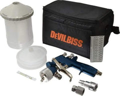 DeVilbiss - Siphon Feed Paint Spray Gun - 24 oz Capacity, 100 Max psi, 9.9 to 40 CFM, For Enamels, Epoxies, Lacquers, Polyurethanes, Primers, Sealers, Stains, Thinned Latex, Varnishes - Apex Tool & Supply