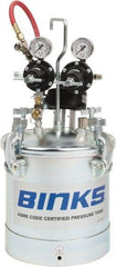 Binks - Paint Sprayer Pressure Tank - 2.8 Gallon Pressure Pot with Agitator and 2 Regulators, Compatible with Pressure Tank and Spray Guns - Apex Tool & Supply