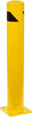 PRO-SAFE - 5-1/2" Diam x 36" High, Steel Bollard - 8" Wide x 8" Long Mounting Plate - Apex Tool & Supply
