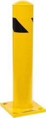 PRO-SAFE - 4-1/2" Diam x 24" High, Steel Bollard - 8" Wide x 8" Long Mounting Plate - Apex Tool & Supply