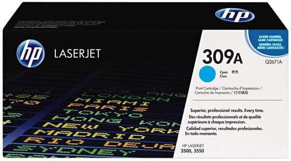 Hewlett-Packard - Cyan Toner Cartridge - Use with HP Color Laser Jet 3500, 3550 - Apex Tool & Supply