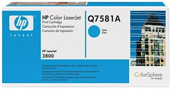 Hewlett-Packard - Cyan Toner Cartridge - Use with HP Color LaserJet 3800, CP3505 - Apex Tool & Supply