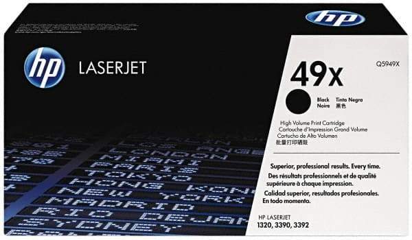 Hewlett-Packard - Black Toner Cartridge - Use with HP LaserJet 1160, 1160Le, 1320, 1320t, 1320n, 1320nw, 1320tn, 3390 - Apex Tool & Supply