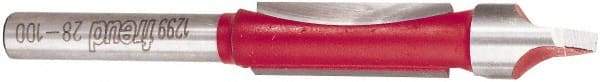 Freud - 3/8" Cut Diam, 1" Length of Cut, 2 Flute Panel Pilot Edge Profile Router Bit - Carbide-Tipped, 1/4" Shank Diam, 3" OAL, Piloted, Proprietary Coating - Apex Tool & Supply