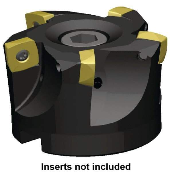 Kennametal - 3" Cut Diam, 0.098" Max Depth, 1" Arbor Hole, 8 Inserts, XD 12 Insert Style, Indexable Copy Face Mill - C7792VXD12-A3.00Z08R Cutter Style, 1.97" High, Through Coolant, Series 7792 - Apex Tool & Supply