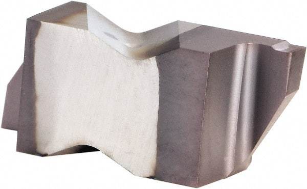 Kennametal - 3M175NG K Grade KCU25, 1.75mm Cutting Width Carbide Grooving Insert - 2.39mm Max Depth of Cut, Right Hand, 0.19mm Corner Radius, AlTiN Finish - Apex Tool & Supply