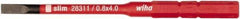 Wiha - 4mm Blade, 15/64" Drive Slotted Screwdriver Bit - 2-61/64" OAL - Apex Tool & Supply