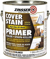 Zinsser - 1 Gal Flat White Primer - 300 to 400 Sq Ft Coverage, 347 gL Content, Quick Drying - Apex Tool & Supply