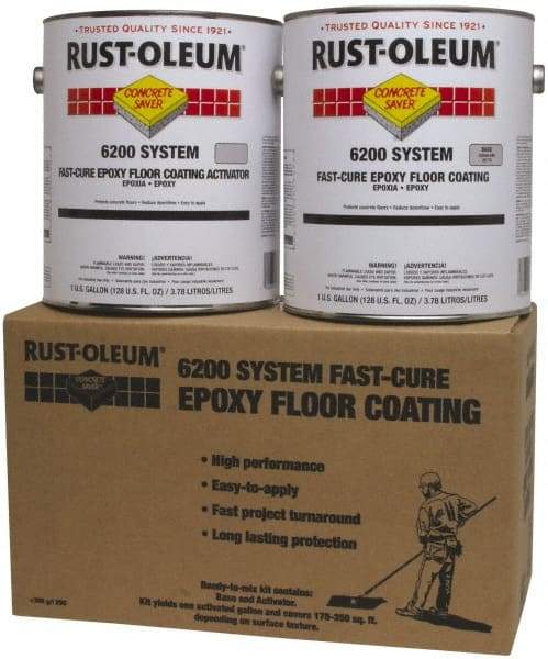 Rust-Oleum - 1 Gal Can Semi Gloss Silver Gray Floor Coating - <250 g/L VOC Content - Apex Tool & Supply