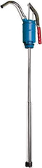 Value Collection - 7/8" Outlet, Zinc Hand Operated Drum Pump - 16 oz per Stroke, 45" OAL, For High Viscosity Liquids - Apex Tool & Supply