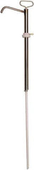 Value Collection - 3/4" Outlet, Stainless Steel Hand Operated Drum Pump - 8 oz per Stroke, 45" OAL, For Solvents, Acids & Other Corrosive Chemicals - Apex Tool & Supply