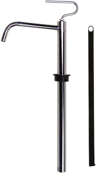 Value Collection - 3/4" Outlet, Steel Hand Operated Drum Pump - 4 oz per Stroke, 18-1/2" OAL, For Petroleum Based Products - Apex Tool & Supply