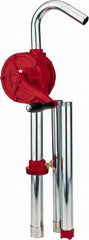 Value Collection - 1" Outlet, Cast Iron Hand Operated Siphon Pump - 10 oz per Stroke, 49" OAL, For Petroleum Based Products - Apex Tool & Supply