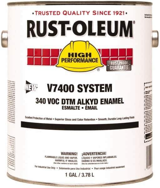 Rust-Oleum - 1 Gal Almond Gloss Finish Alkyd Enamel Paint - 230 to 425 Sq Ft per Gal, Interior/Exterior, Direct to Metal, <340 gL VOC Compliance - Apex Tool & Supply