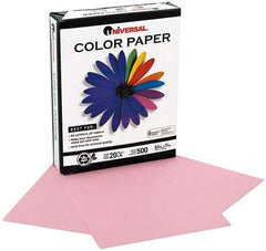 UNIVERSAL - 8-1/2" x 11" Pink Copy Paper - Use with Laser Printers, Copiers, Offset Presses, Spirit Duplicators - Apex Tool & Supply