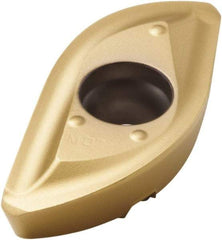Seco - 218.20150 M08 Grade F40M Carbide Milling Insert - TiAlN/TiN Finish, 0.236" Thick, 0.59" Corner Radius - Apex Tool & Supply