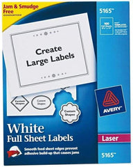 AVERY - 11" Long, White Paper Shipping Label - For Laser Printers - Apex Tool & Supply