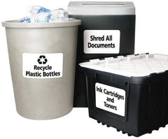 AVERY - 5" Wide x 8-1/8" Long, White Paper Name Badge Labels - For Laser Printers - Apex Tool & Supply