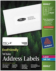 AVERY - 4" Long, White Paper Return Address Label - For Laser/Inkjet Printers - Apex Tool & Supply