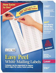 AVERY - 1-3/4" Long, White Paper Return Address Label - For Laser Printers - Apex Tool & Supply