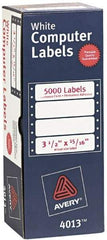 AVERY - 3-1/2" Long, White Paper Dot Matrix Label - For Dot Matrix Printers - Apex Tool & Supply