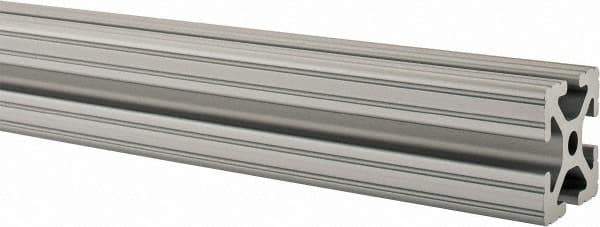 80/20 Inc. - 48 Inches Long x 1-1/2 Inches Wide x 1-1/2 Inches High, T Slotted Aluminum Extrusion - 1.154 Square Inches, Clear Anodized Finish - Apex Tool & Supply