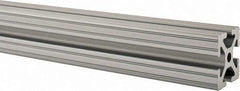 80/20 Inc. - 48 Inches Long x 1-1/2 Inches Wide x 1-1/2 Inches High, T Slotted Aluminum Extrusion - 1.154 Square Inches, Clear Anodized Finish - Apex Tool & Supply