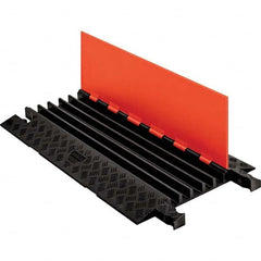 Checkers - On Floor Cable Covers Cover Material: Polyurethane Number of Channels: 5 - Apex Tool & Supply