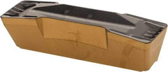 Iscar - 808GDMY Grade IC830, 8mm Cutting Width Carbide Grooving Insert - 0.189" Max Depth of Cut, Neutral, 0.0315" Corner Radius, TiAlN Finish - Apex Tool & Supply