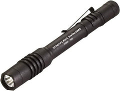 Streamlight - White LED Bulb, 130 Lumens, Industrial/Tactical Flashlight - Black Aluminum Body, 2 AAA Alkaline Batteries Included - Apex Tool & Supply