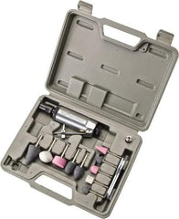 Ingersoll-Rand - 1/4" Spindle, 28,000 RPM, Front Exhaust Straight Air Die Grinder Kit - 24 CFM Air Consumption, 1/4 NPT Inlet, 1/4 hp - Apex Tool & Supply