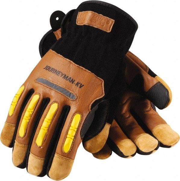 PIP - Size L Leather/Spandex/Lycra/Kevlar Work Gloves - DuPont Kevlar Lining, - Apex Tool & Supply