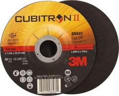 3M - 36 Grit, 6" Wheel Diam, 7/8" Arbor Hole, Type 27 Depressed Center Wheel - Ceramic, Resinoid Bond, S Hardness, 10,200 Max RPM - Apex Tool & Supply