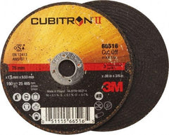3M - 3" 36 Grit Ceramic Cutoff Wheel - 0.06" Thick, 3/8" Arbor, 25,465 Max RPM, Use with Angle Grinders - Apex Tool & Supply