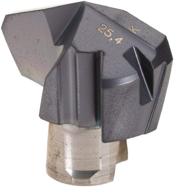 Iscar - Series ICK, 1" Diam Grade IC908 140° Replaceable Drill Tip - Carbide, TiAlN Finish, 25 Seat Size, Through Coolant - Apex Tool & Supply