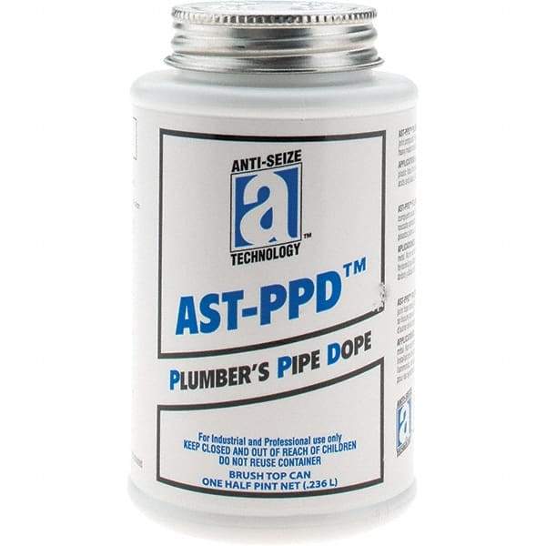 Made in USA - Brush Top Can Tan Threaded Pipe Sealant - 400°F Max Working Temp - Apex Tool & Supply