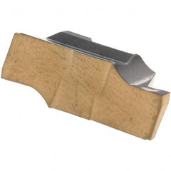 Iscar - 100000GIPI Grade IC830, 1mm Cutting Width Carbide Grooving Insert - 2mm Max Depth of Cut, Right Hand, AlTiN/TiN Finish - Apex Tool & Supply