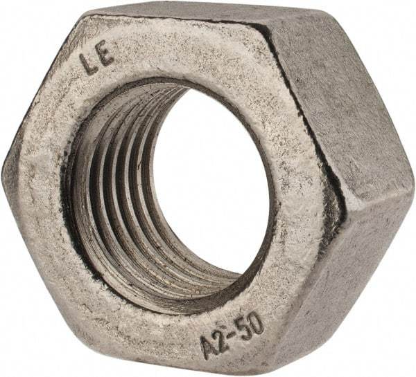 Value Collection - M36x4.00 Metric Coarse Stainless Steel Right Hand Hex Nut - 55mm Across Flats, 29mm High, Uncoated - Apex Tool & Supply