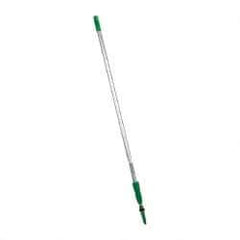 Unger - 144" Long x 1.15" Diam Aluminum Handle for Unger Products - Threaded Connection, Silver, Telescoping - Apex Tool & Supply
