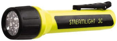 Streamlight - White LED Bulb, 85 Lumens, Industrial/Tactical Flashlight - Black, Yellow Plastic Body, 3 C Alkaline Batteries Not Included - Apex Tool & Supply