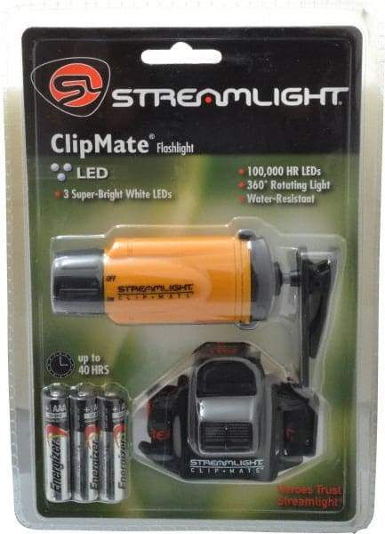 Streamlight - Green, White LED Bulb, 27 Lumens, Hands-free Flashlight - Yellow Plastic Body, 3 AAA Alkaline Batteries Included - Apex Tool & Supply