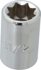 Proto - 1/2", 1/2" Drive, Standard Hand Socket - 8 Points, 1-7/16" OAL, Alloy Steel, Chrome Finish - Apex Tool & Supply