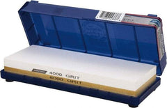 Norton - 8" Long x 3" Wide x 1" Thick, Sharpening Stone - Rectangle, 4000/8000 Grit, Ultra Fine Grade - Apex Tool & Supply
